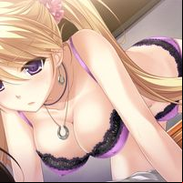 sexy blonde anime girl